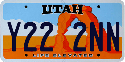 UT license plate Y222NN