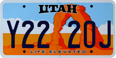 UT license plate Y222OJ