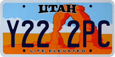 UT license plate Y222PC