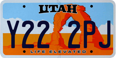 UT license plate Y222PJ