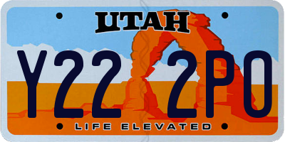 UT license plate Y222PO
