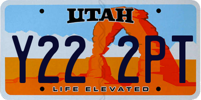 UT license plate Y222PT