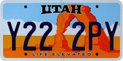 UT license plate Y222PY