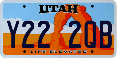 UT license plate Y222QB