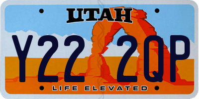 UT license plate Y222QP