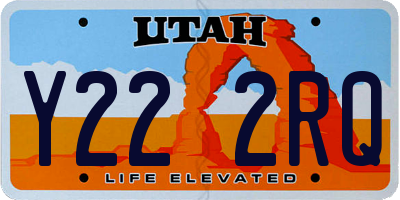 UT license plate Y222RQ