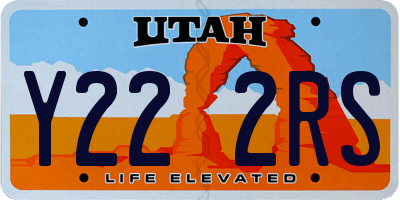 UT license plate Y222RS