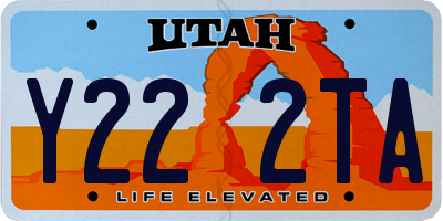 UT license plate Y222TA