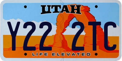 UT license plate Y222TC