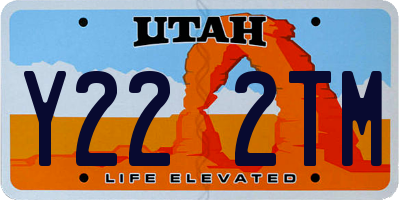 UT license plate Y222TM
