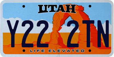 UT license plate Y222TN