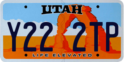 UT license plate Y222TP