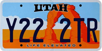 UT license plate Y222TR