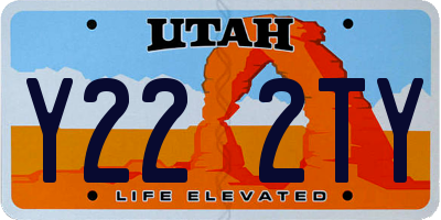 UT license plate Y222TY