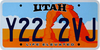 UT license plate Y222VJ