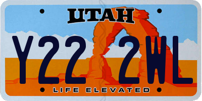 UT license plate Y222WL