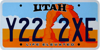 UT license plate Y222XE
