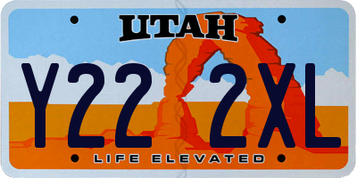 UT license plate Y222XL