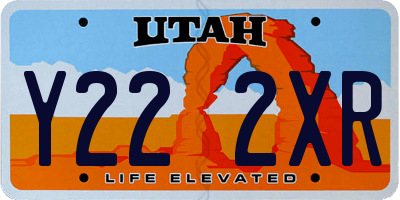 UT license plate Y222XR