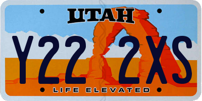 UT license plate Y222XS