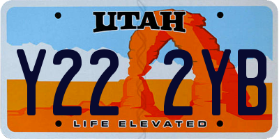 UT license plate Y222YB