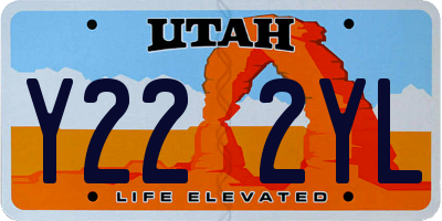 UT license plate Y222YL