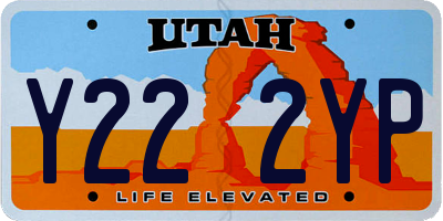 UT license plate Y222YP