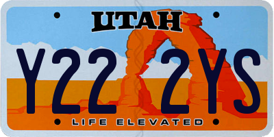 UT license plate Y222YS