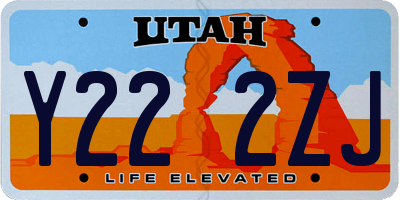 UT license plate Y222ZJ
