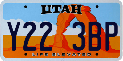 UT license plate Y223BP