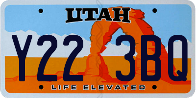 UT license plate Y223BQ