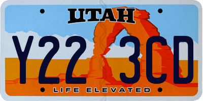 UT license plate Y223CD