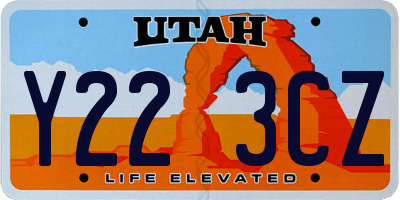 UT license plate Y223CZ