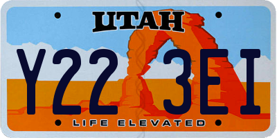 UT license plate Y223EI