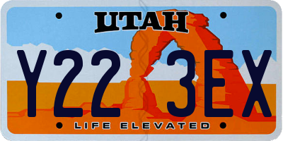 UT license plate Y223EX
