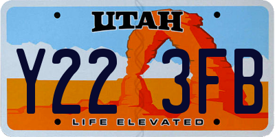 UT license plate Y223FB