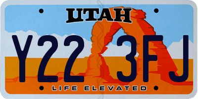 UT license plate Y223FJ