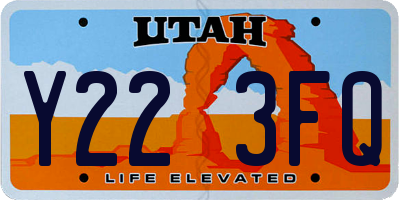 UT license plate Y223FQ