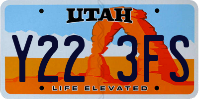 UT license plate Y223FS