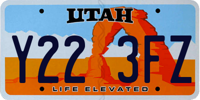 UT license plate Y223FZ