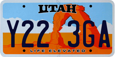 UT license plate Y223GA
