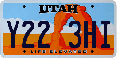 UT license plate Y223HI