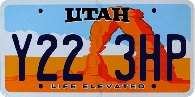 UT license plate Y223HP