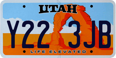 UT license plate Y223JB