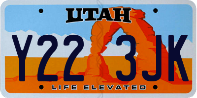 UT license plate Y223JK