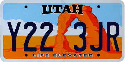 UT license plate Y223JR