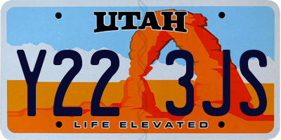 UT license plate Y223JS