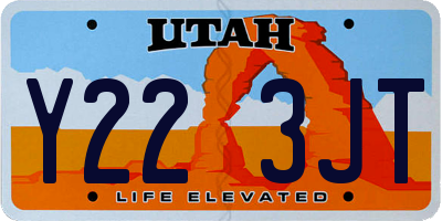 UT license plate Y223JT