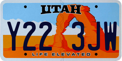 UT license plate Y223JW