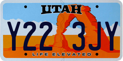 UT license plate Y223JY